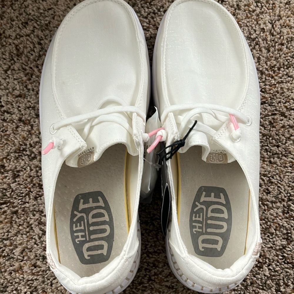 Spark White Wendy Rise Hey Dude Slip Ons